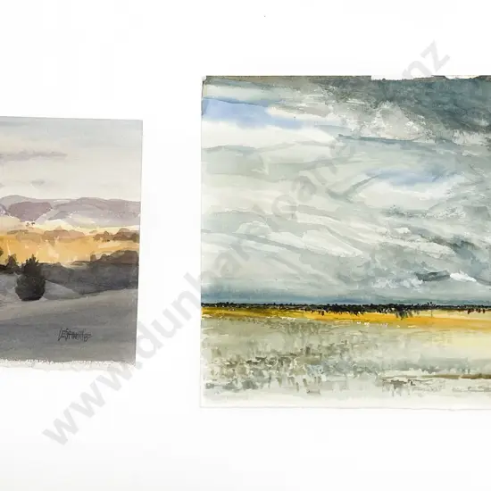 Les Finch (1940 - 2020) -  Two Watercolours (Unframed)