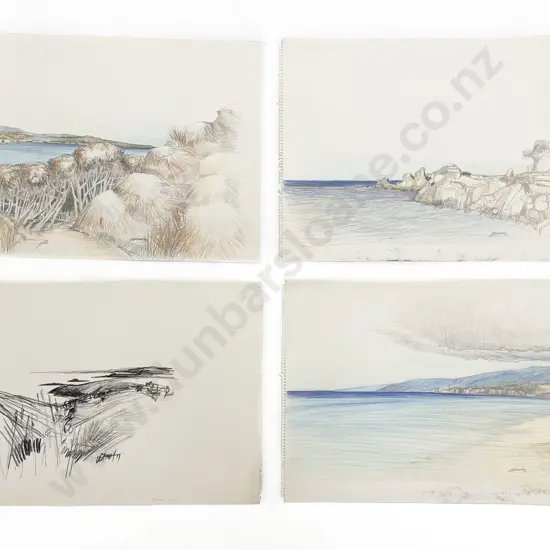 Les Finch (1940 - 2020) -  Four Graphite Drawings (Unframed)