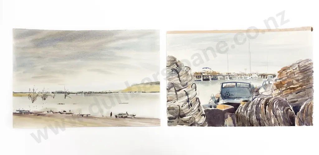 Les Finch (1940 - 2020) - Two Watercolours (Unframed) Image 1++