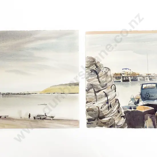 Les Finch (1940 - 2020) - Two Watercolours (Unframed)