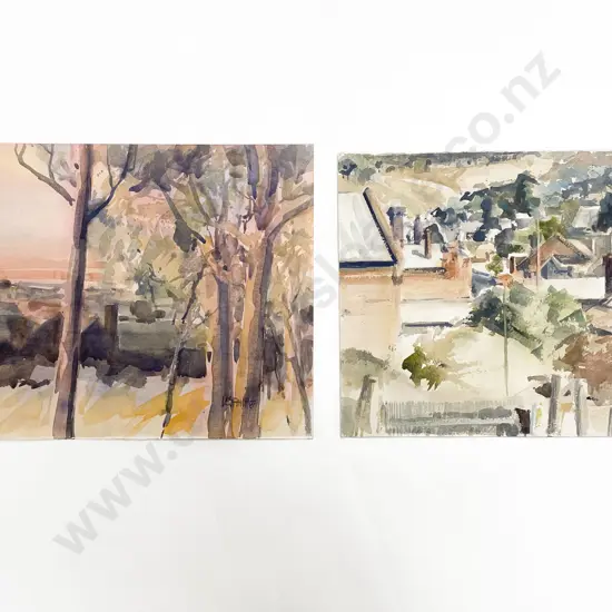 Les Finch (1940 - 2020) - Two Watercolours (Unframed)