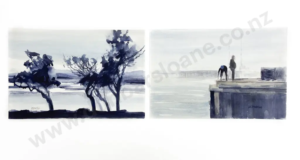 Les Finch (1940 - 2020) - Two Watercolours (Unframed) Image 1++