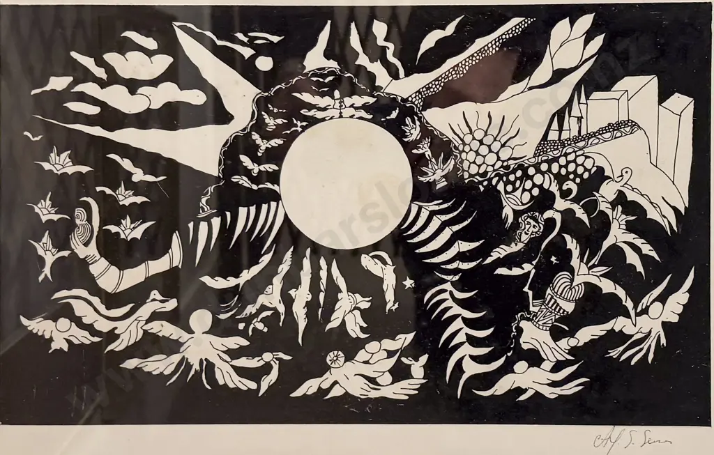 Indistinctly Signed - Ink on Paper Image 1++