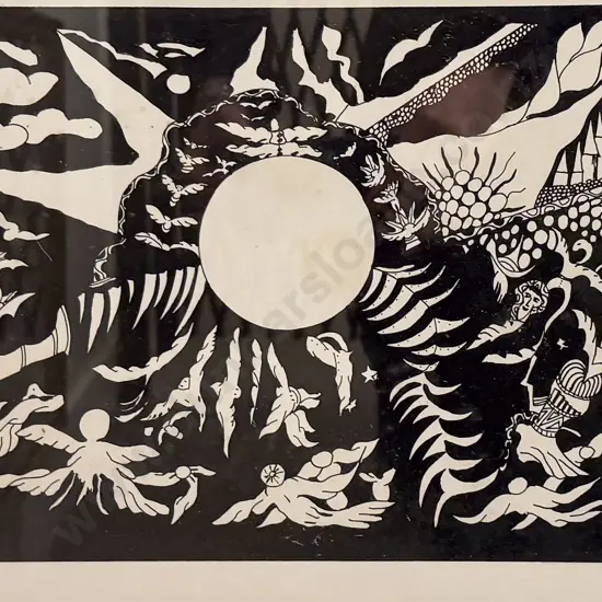 Indistinctly Signed - Ink on Paper