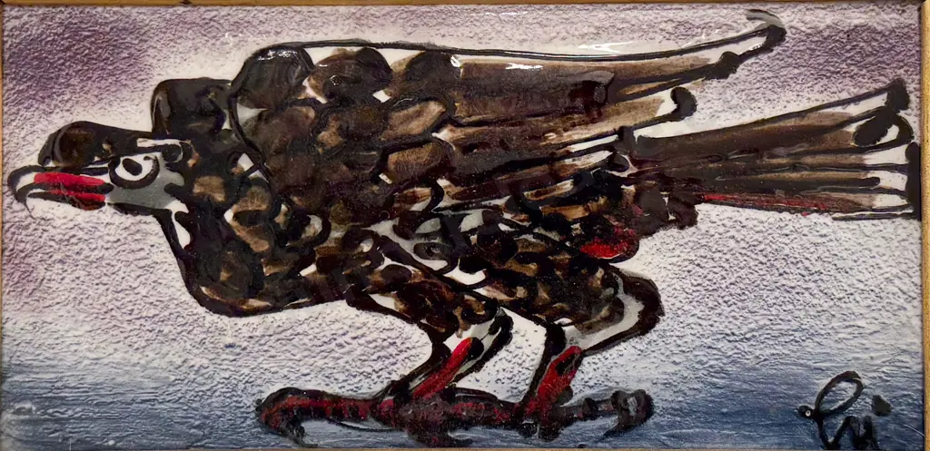 Unknown Maker - Eagle - Glazed Ceramic Tile Image 1++