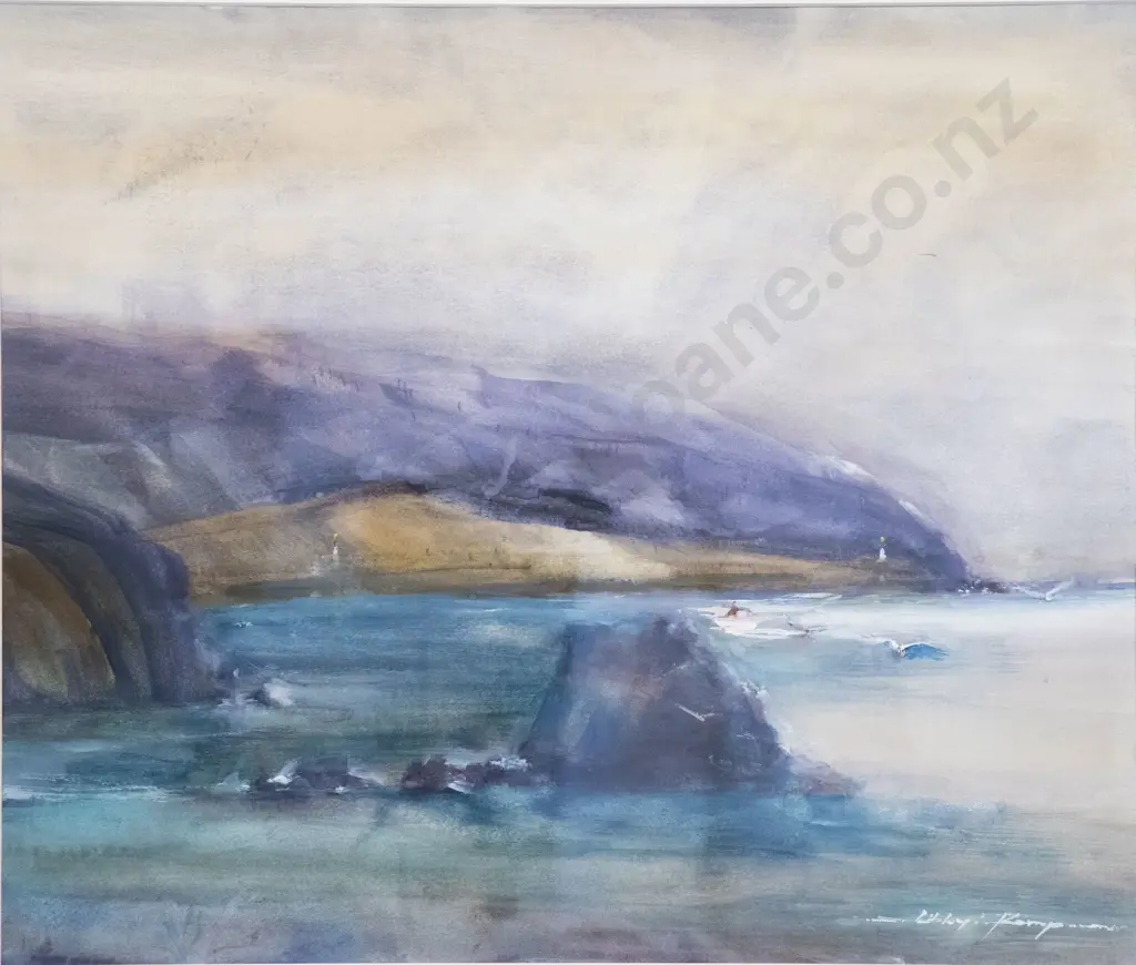 Libby Kemp - Moaning Minnie at the Harbour Entrance, Watercolour on Paper, Signed Image 1++