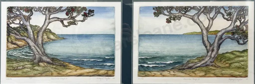 Mary E Taylor - Summer Days I & II - Limited Edition 125/150 Etchings Image 1++