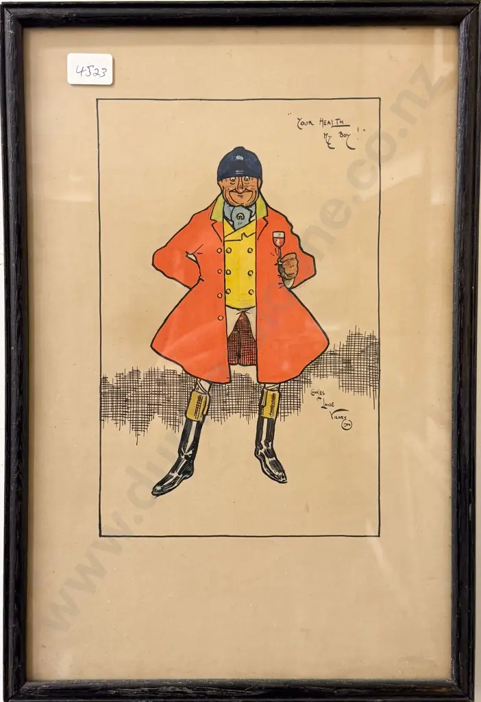 Four Charles Lane Vicary Cartoon Caricatures Image 1++