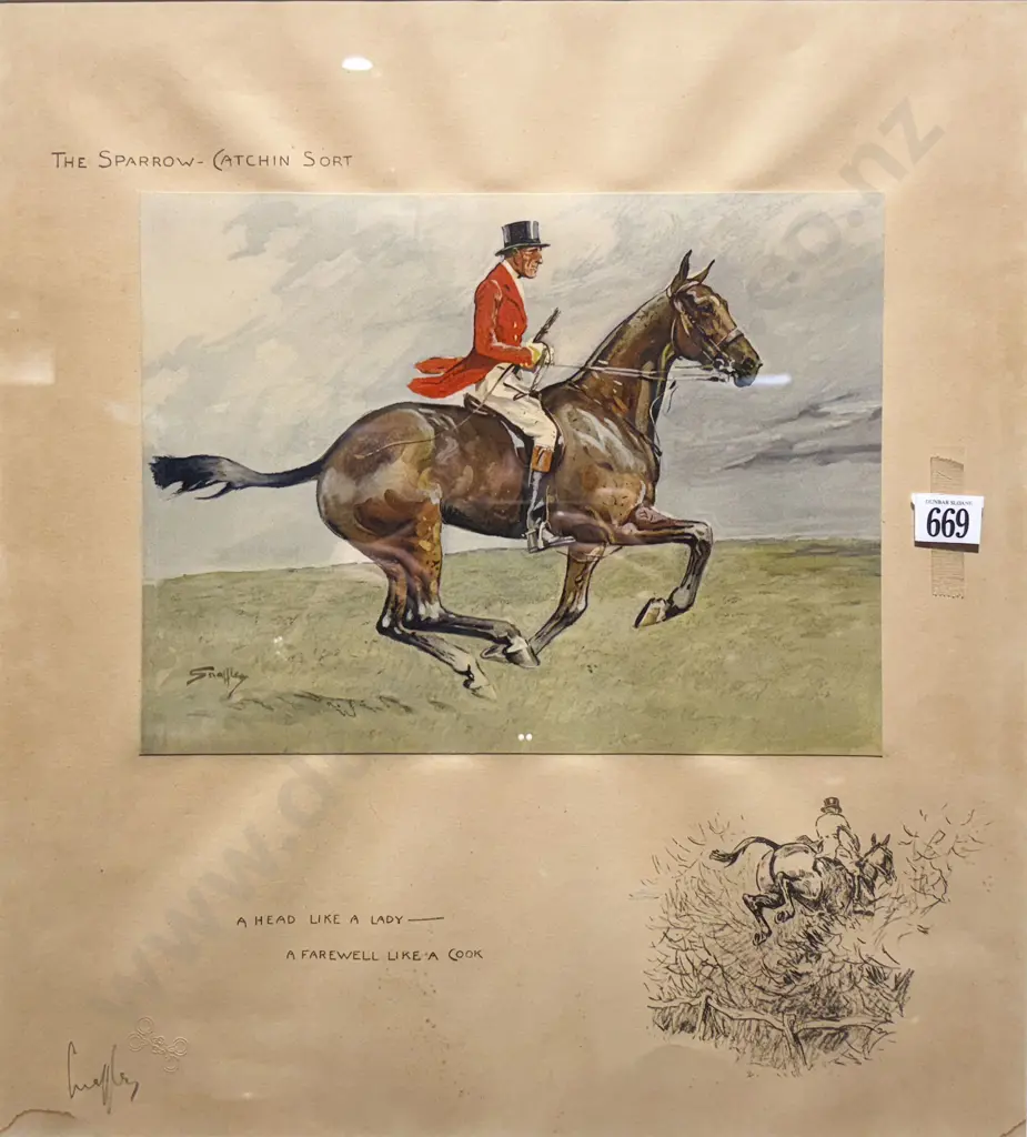 Charles Johnson Payne (Snaffles) - The Sparrow - Catchin Sort - Signed Print Image 1++