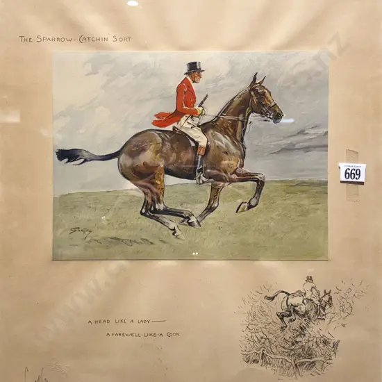 Charles Johnson Payne (Snaffles) - The Sparrow - Catchin Sort - Signed Print