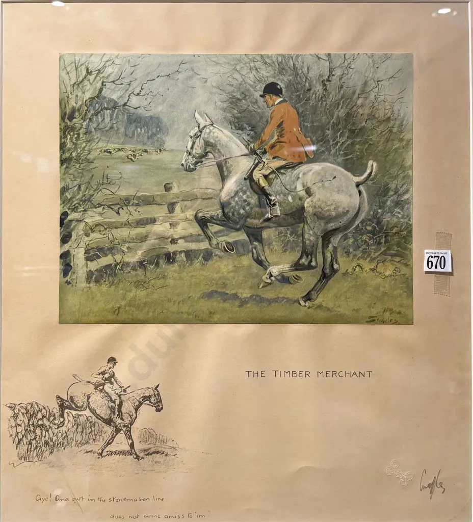 Charles Johnson Payne (Snaffles) - The Timber Merchant - Signed Print Image 1++