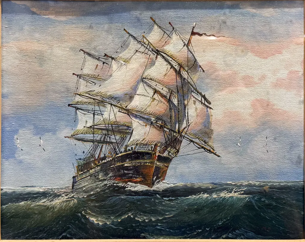 Signed MD - Maritime Study Oil Image 1++