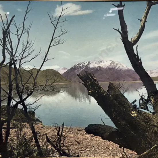 Lake Ohau NZ Hand Coloured Photograph