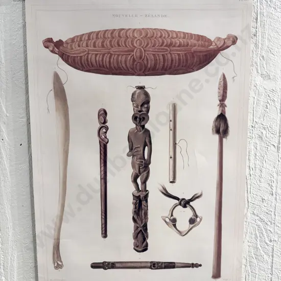 Nouvelle-Zealande Repro Maori Artefact Diagram Study