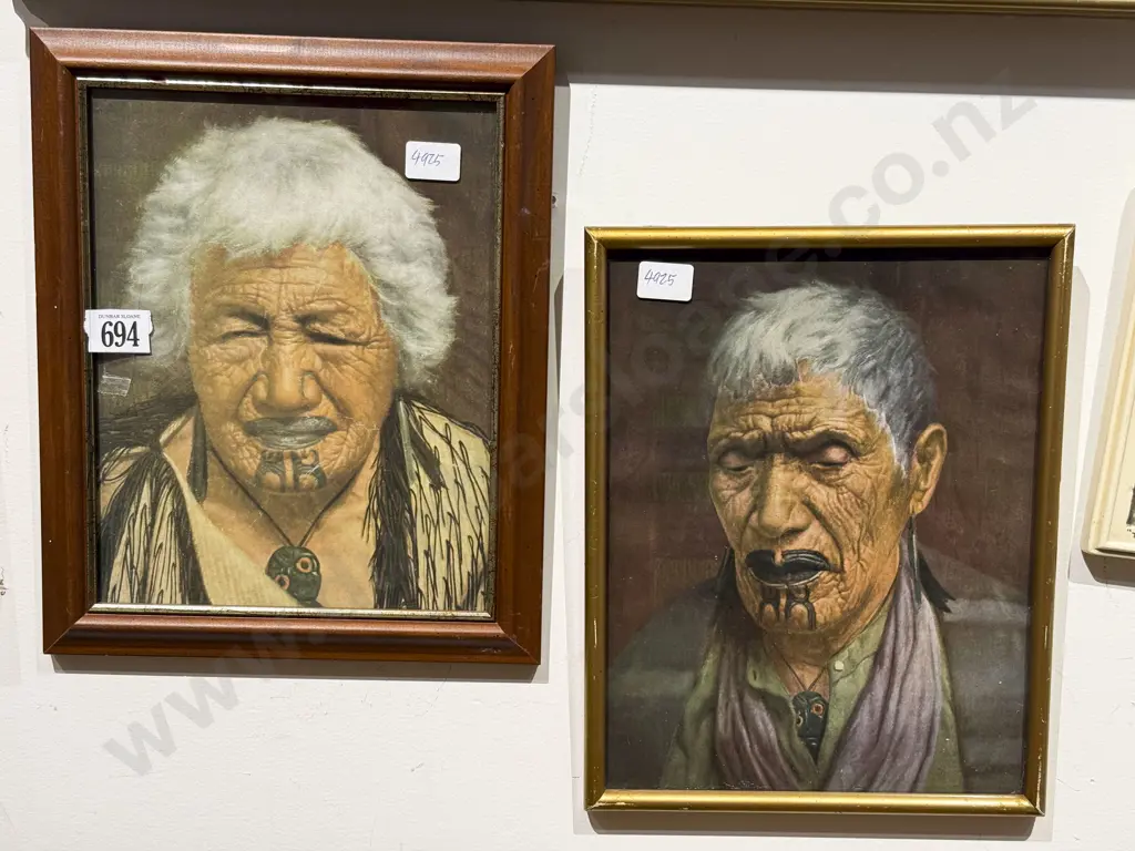 Two Maori Portrait Prints Image 1++