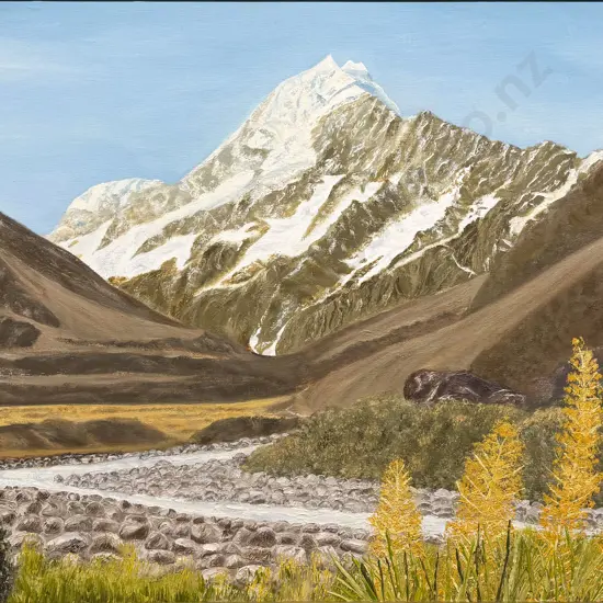 Signed Greenway - Mount Cook From the Hooker Valley