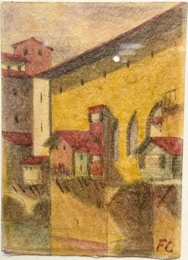 Signed F. C. - European Watercolour Image 1++