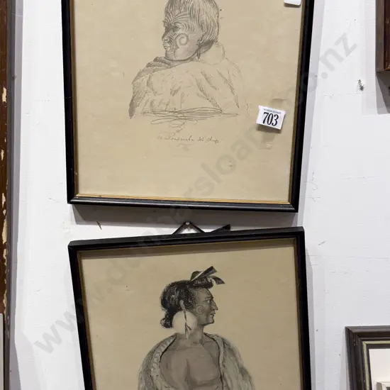 Pair of Maori Portrait Prints