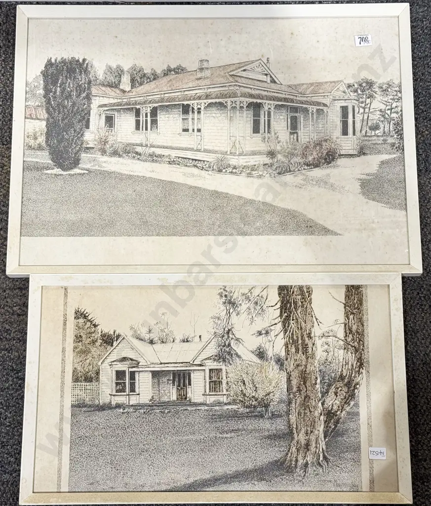 Two Architectural Study Prints by Jean Willoughby Image 1++