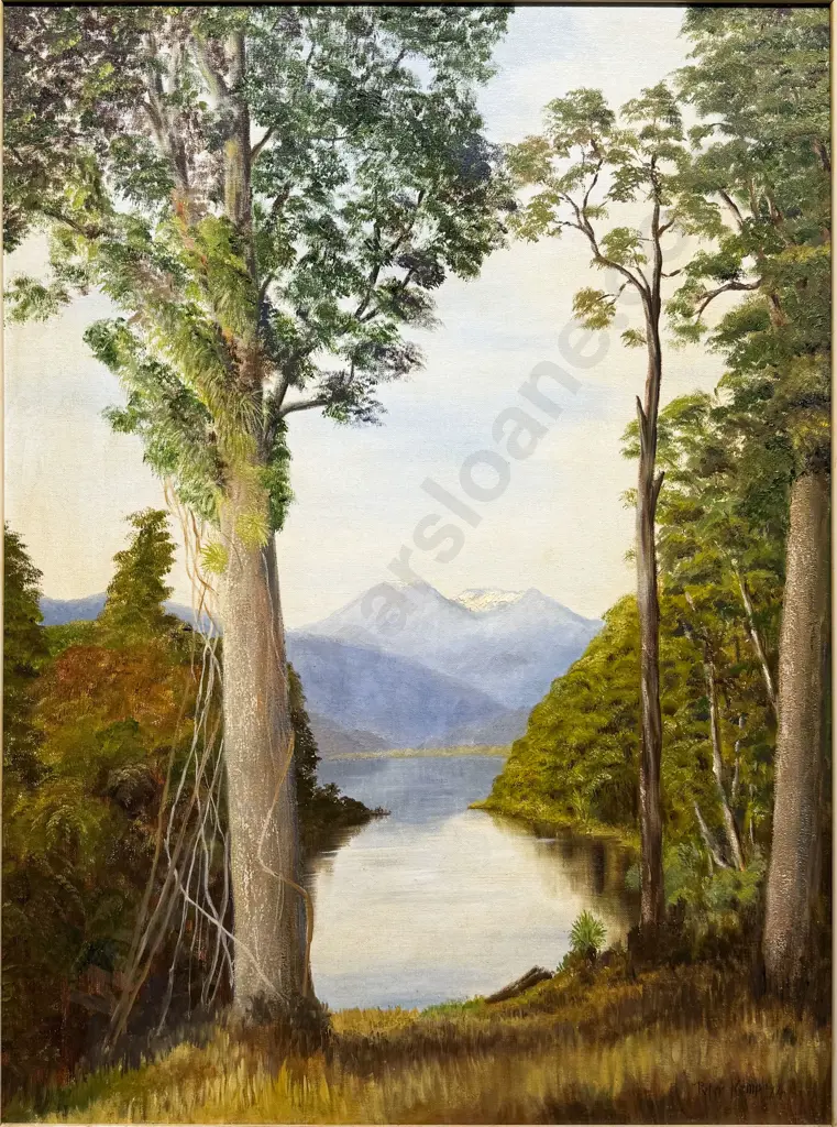 Peter Kemp - Blue River & Lake Moeraki - Oil on Board Image 1++