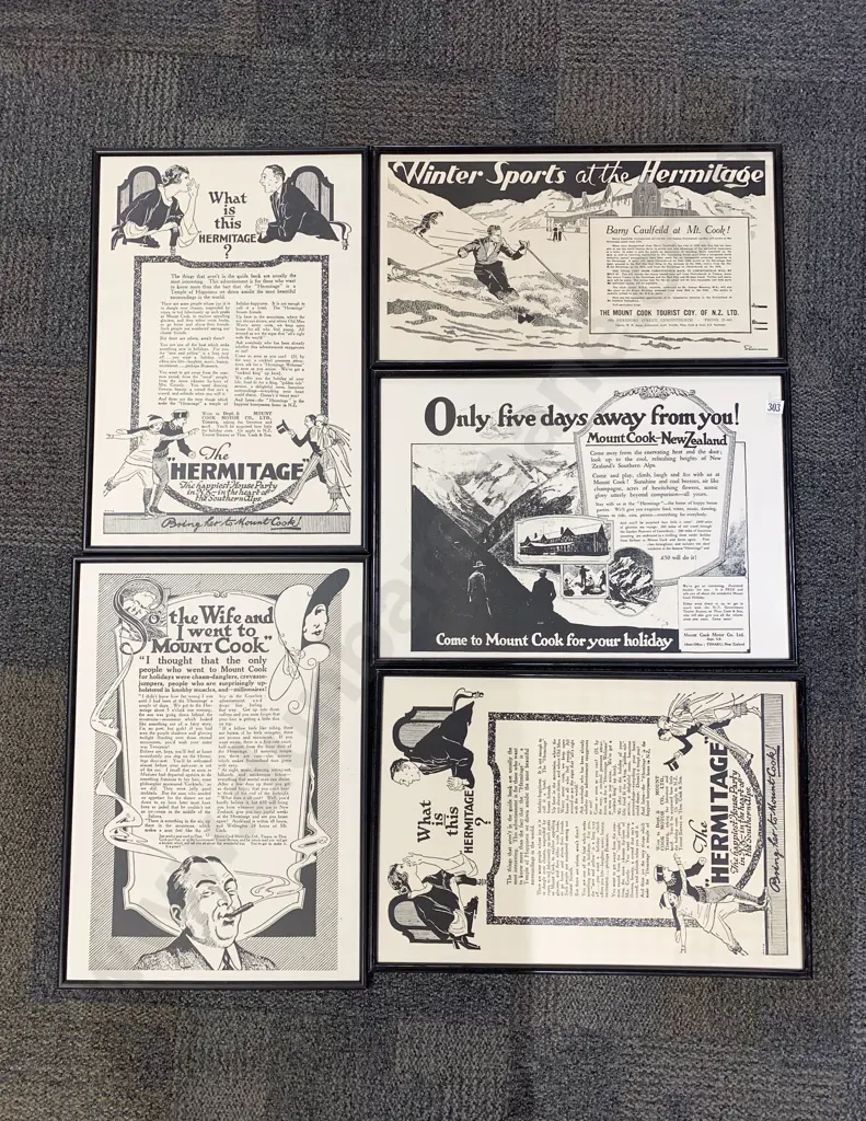 Five Assorted Reproduction Framed Advertising Prints Image 1++