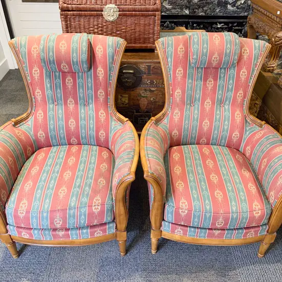 Pair of Modern Upholstered Armchairs