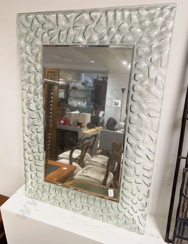 Modern Glass Framed Wall Mirror Image 1++