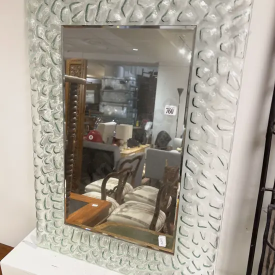 Modern Glass Framed Wall Mirror