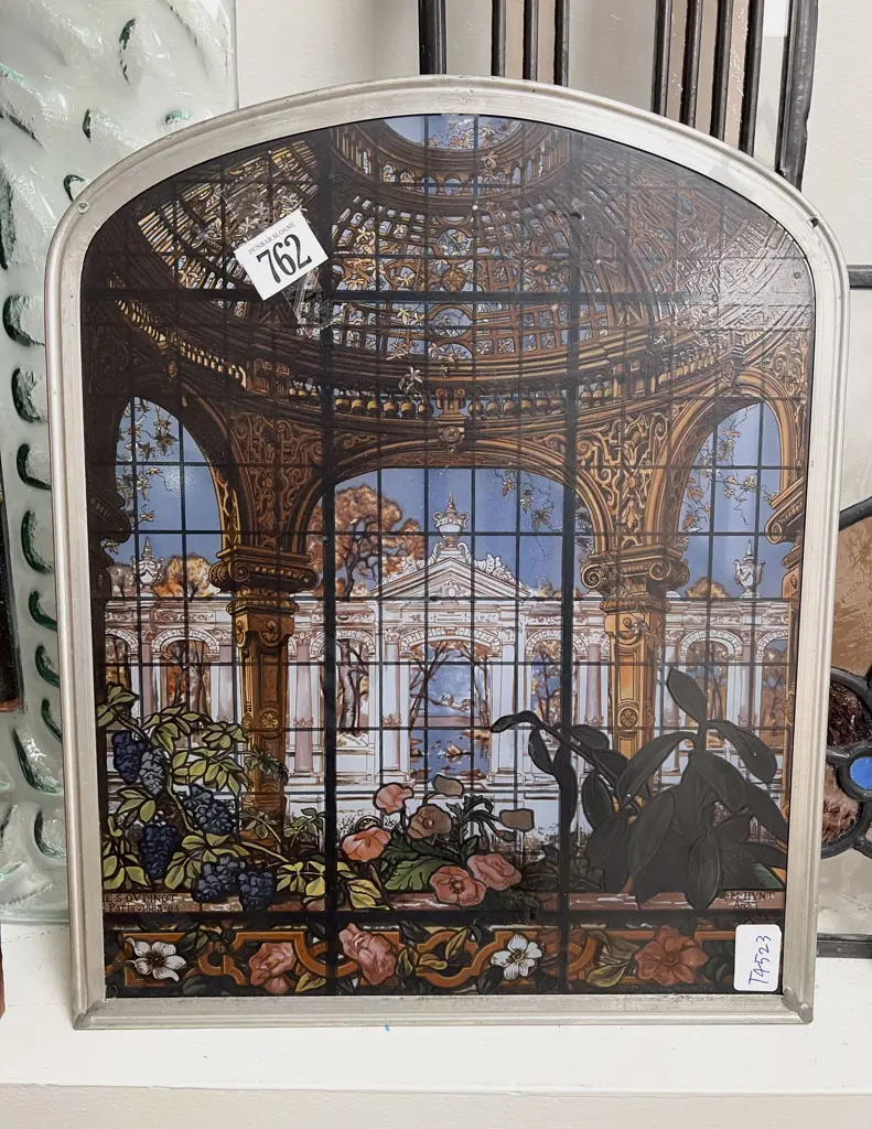 Arched Stained Glass Panel Image 1++