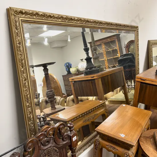 Large Gilt Framed Bevel Edge Wall Mirror