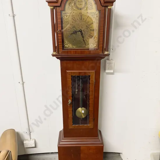 Georgian Style Brass Faced Grandfather Clock