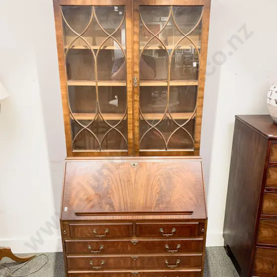 Geo III Style Mahogany Bureau Bookcase