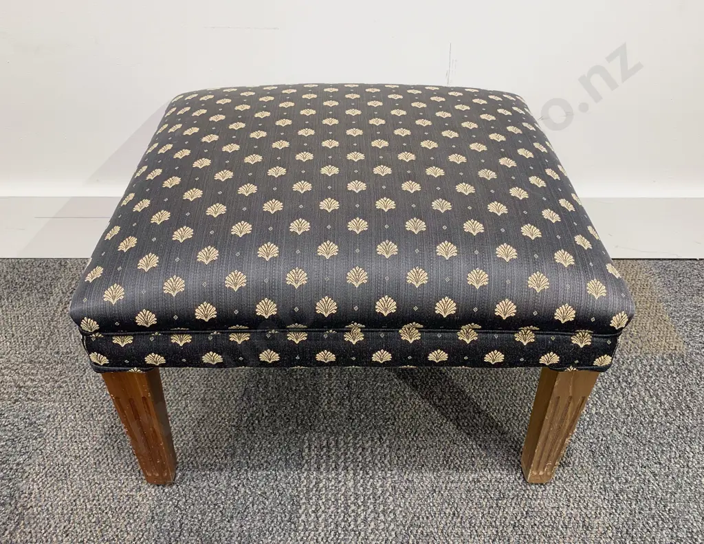 Wing Back Armchair together with Associated Footstool Image 1++