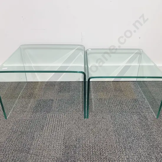 Nest of Two Glass Tables