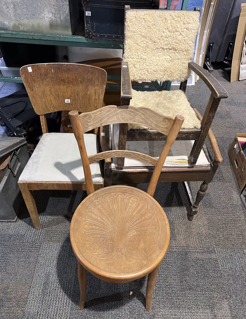 Bentwood Chair with Three Others Image 1++