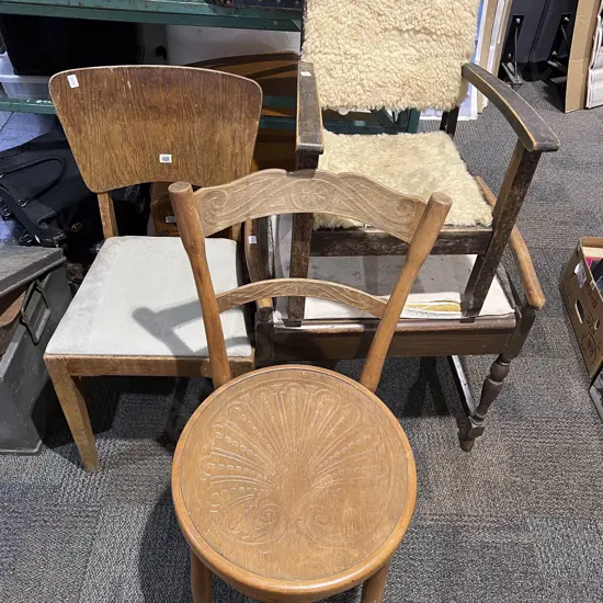 Bentwood Chair with Three Others