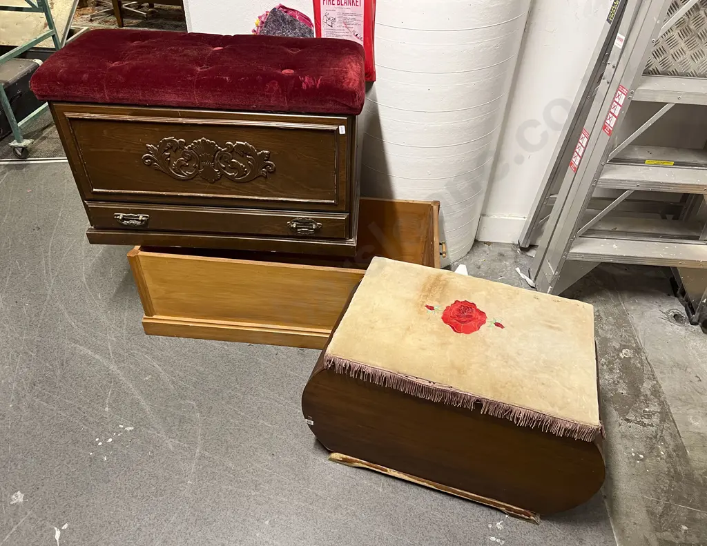 Ottoman with Two Blanket Boxes Image 1++