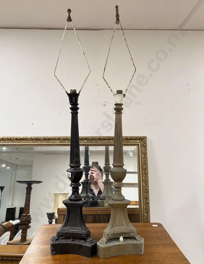 Near Pair of Vintage Table Lamps (faults) Image 1++