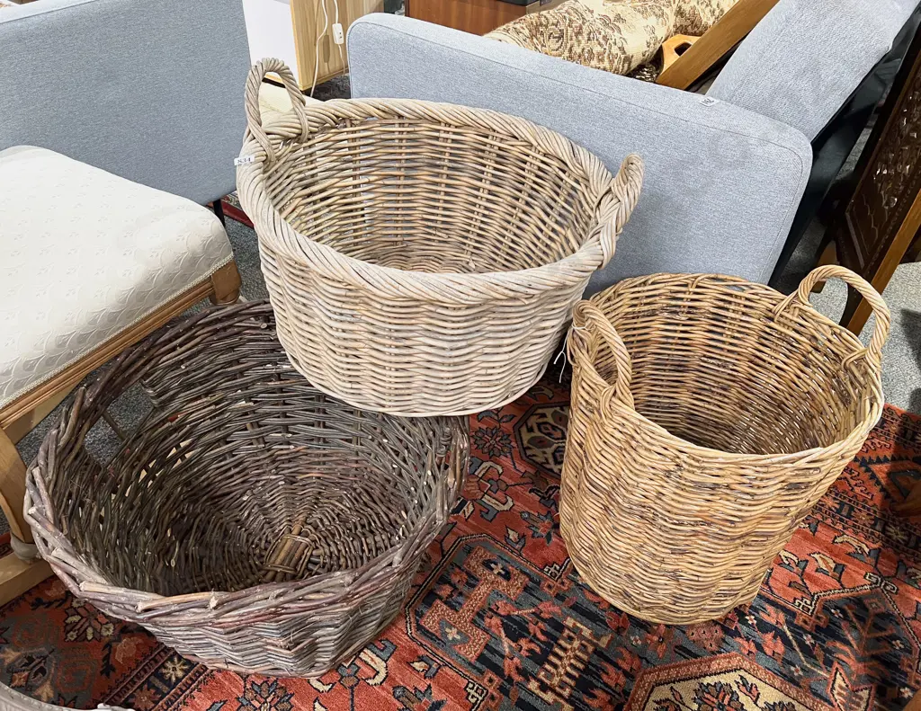 Three Wicker Baskets Image 1++