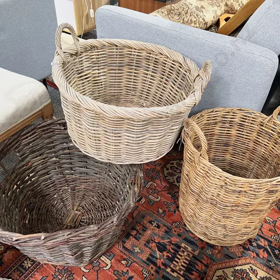 Three Wicker Baskets