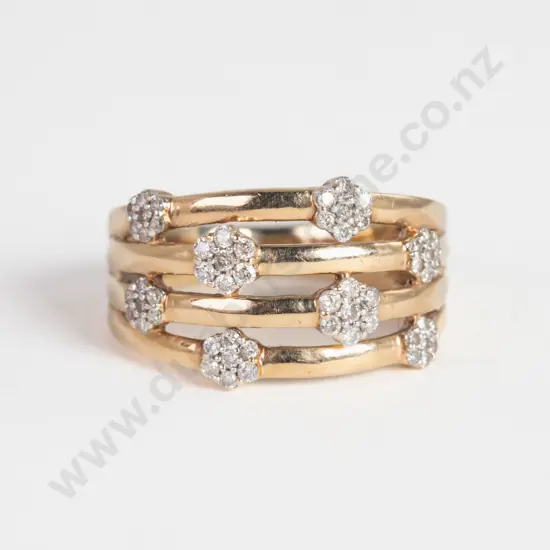 10ct 56 Stone Diamond Band Ring