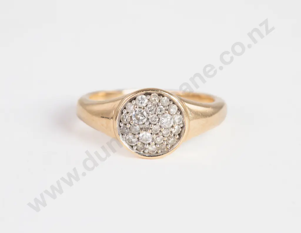 10ct 25Stone Diamond Cluster Ring Image 1++