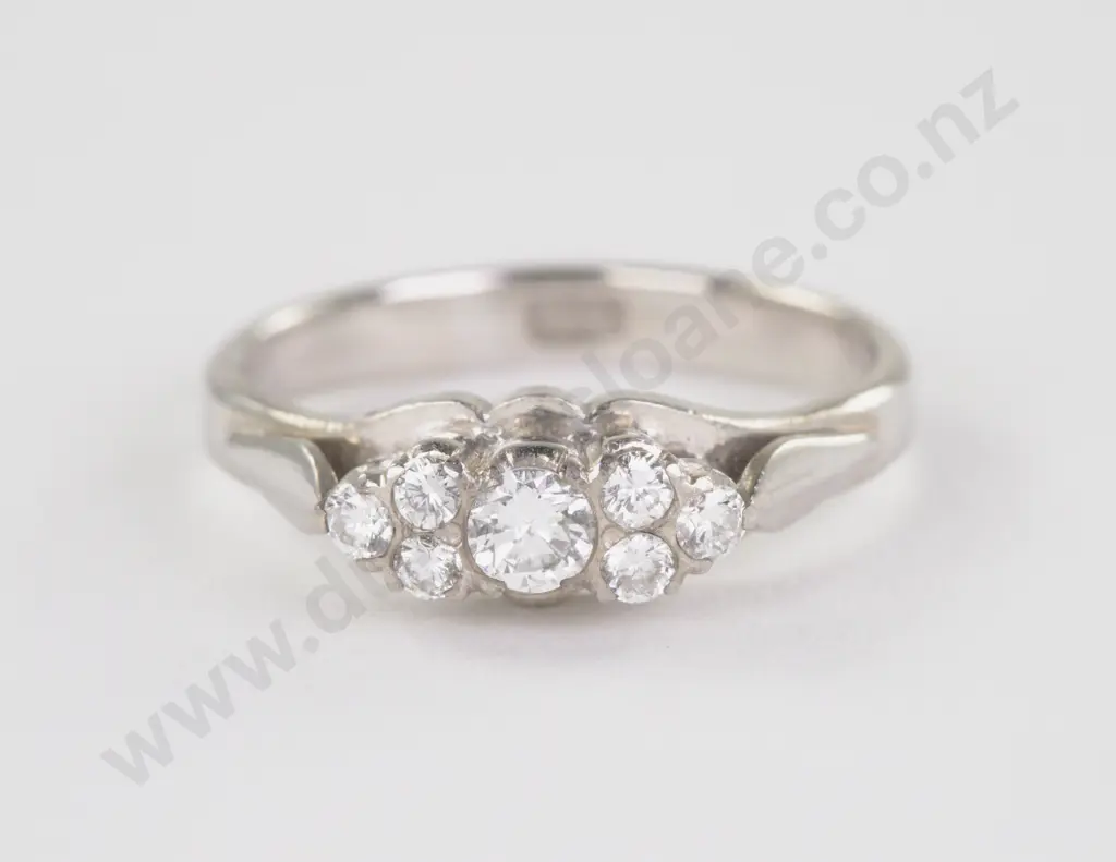 18ct White Gold Seven Stone Diamond Ring Image 1++