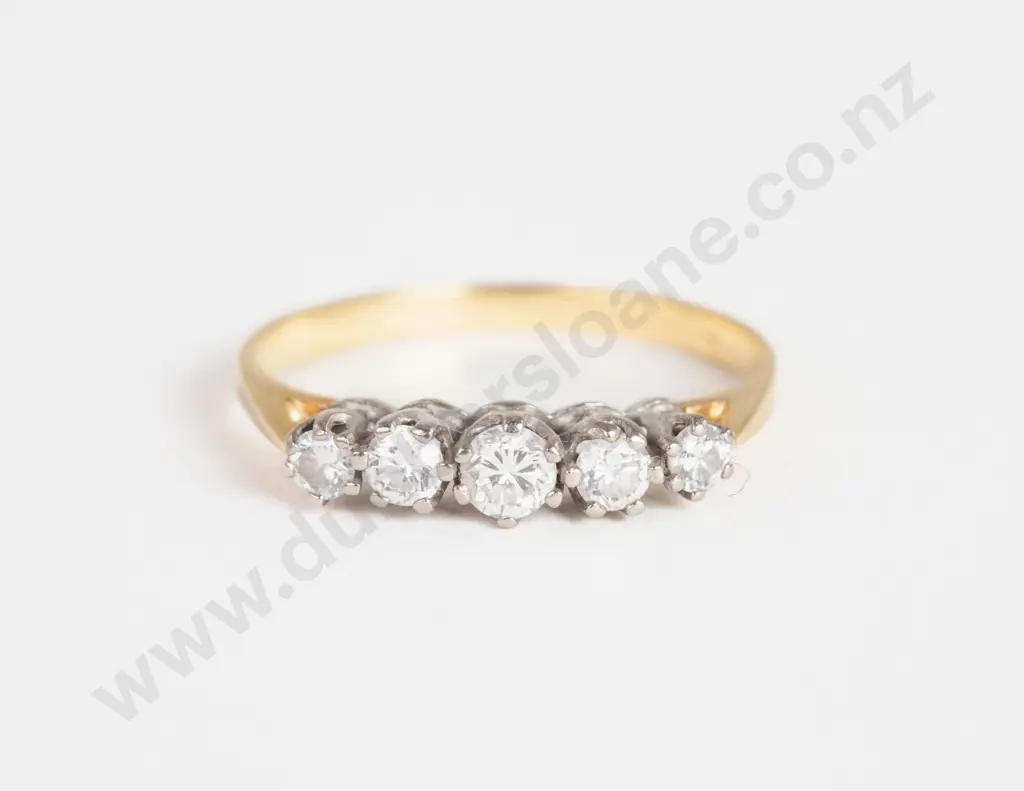 18ct Five Stone Diamond Bridge Ring Image 1++