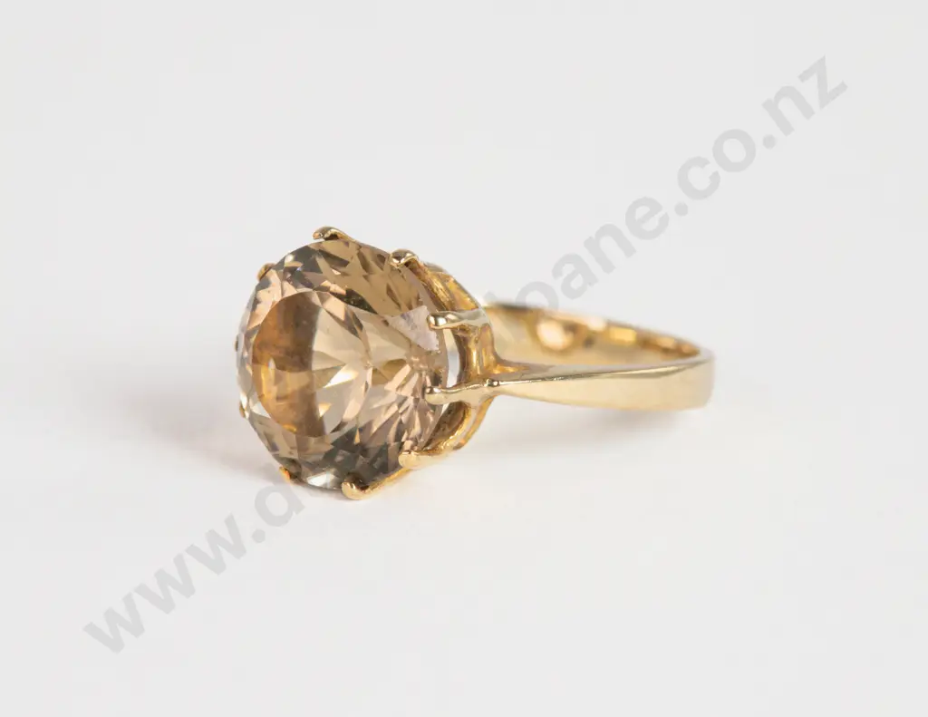 9ct Single Citrine Ring Image 1++