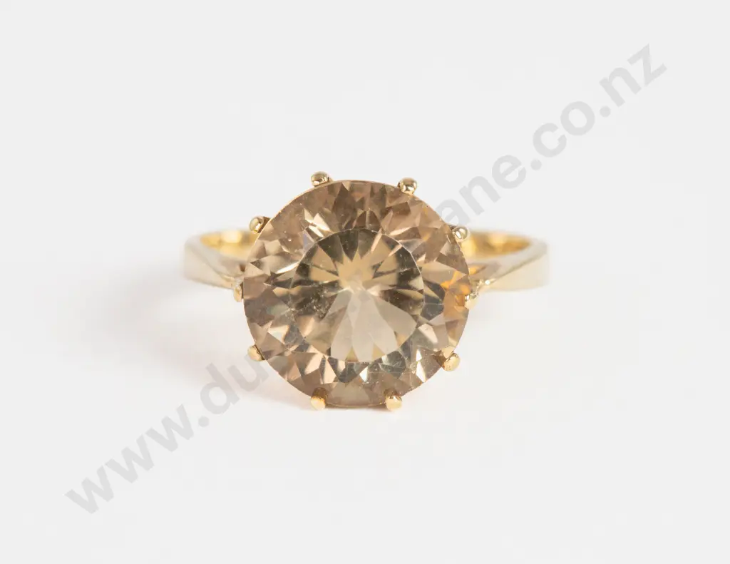 9ct Single Citrine Ring Image 1++