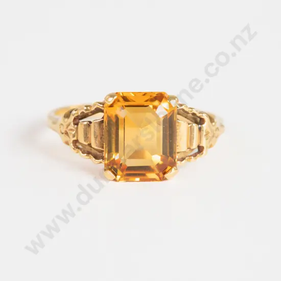 18ct Single Citrine Ring