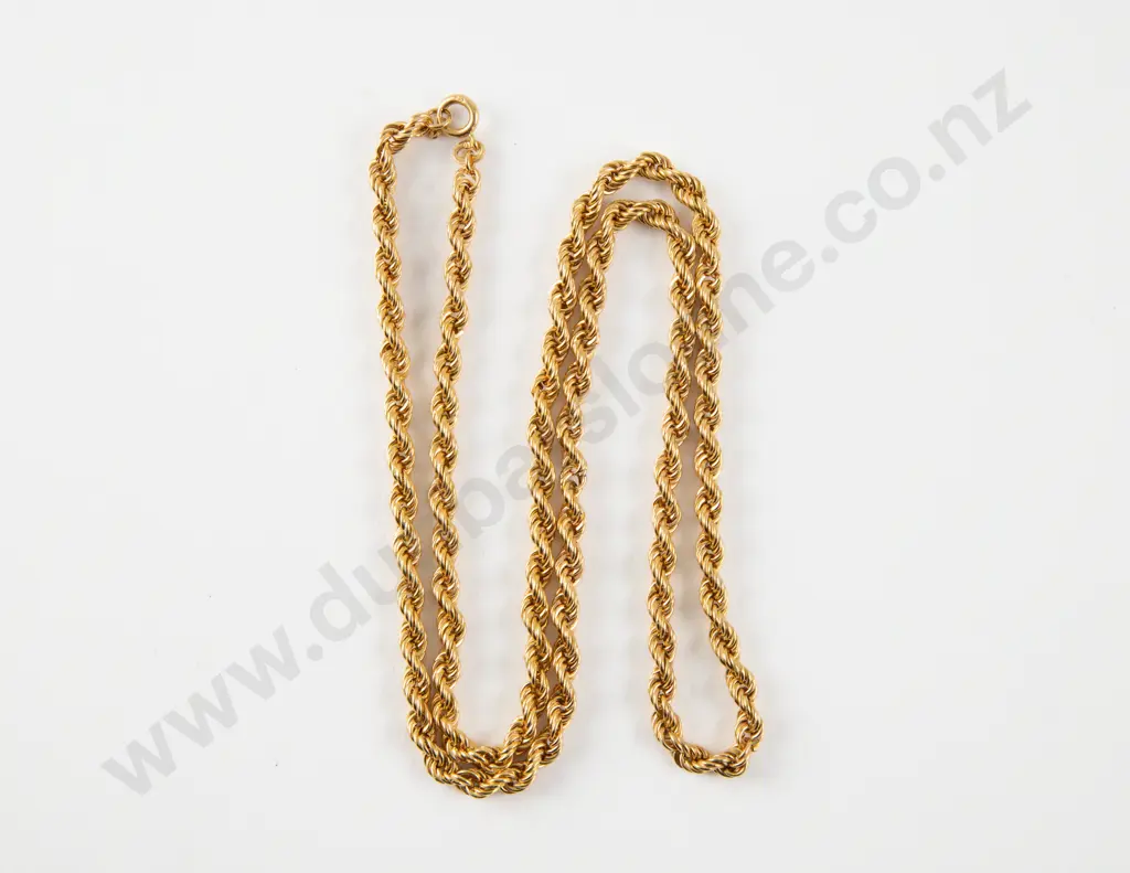 18ct Fancy Rope Twist Neck Chain Image 1++