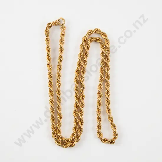 18ct Fancy Rope Twist Neck Chain