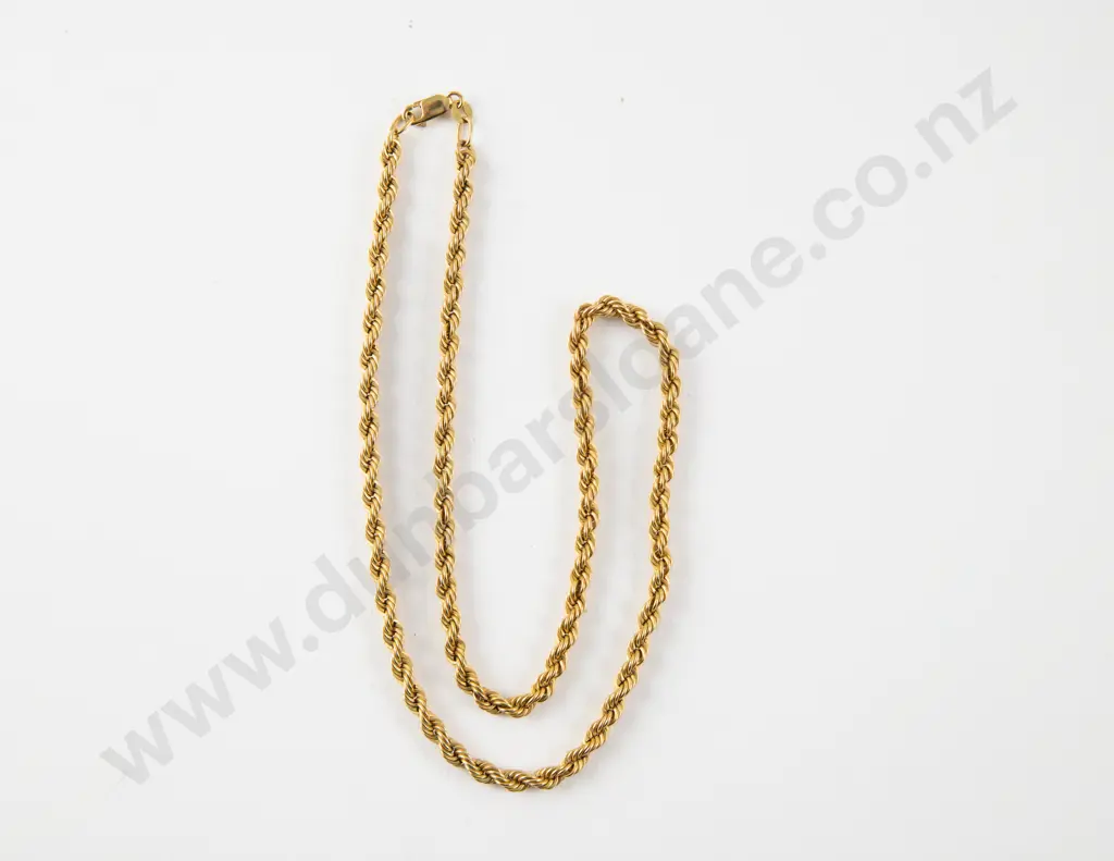 9ct Fancy Rope Twist Neck Chain Image 1++